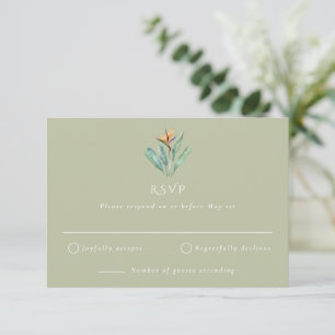 Cartão RSVP Confirmação de Presença para Casamento no Destino