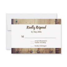 Confirmação de Presença para Casamento Rustic Wood