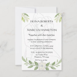 Cartão RSVP Confirmação de Presença para Casamento Rústico Flo