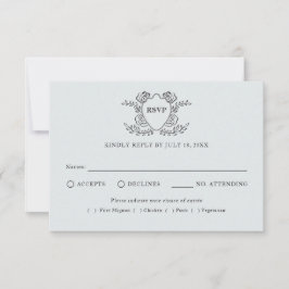 Cartão RSVP Confirmação de Presença para Casamento Tradicional