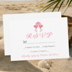 Cartão RSVP Confirmação de Presença para Casamento Tropical Ha