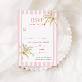 Cartão RSVP Confirmação de Presença para Casamento Tropical no