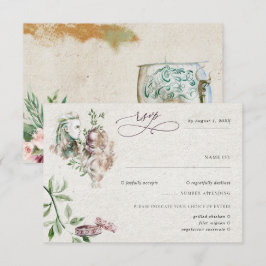 Cartão RSVP Confirmação de Presença para Casamento Viking Noru
