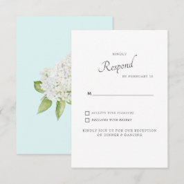 Cartão RSVP Confirmação de Presença para Casamento White Hydra