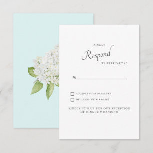 Cartão RSVP Confirmação de Presença para Casamento White Hydra