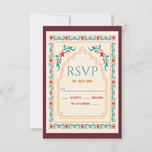 Cartão RSVP Confirmação de Presença para Noiva em Casamento In