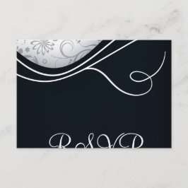 Cartão RSVP Confirmação de presença quadrada