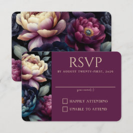 Cartão RSVP Cor Floral Colorida