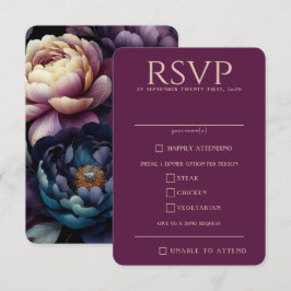 Cartão RSVP Cor Floral Colorida