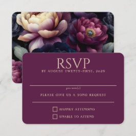 Cartão RSVP Cor Floral Colorida