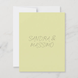 Cartão RSVP Cor personalizada pastel personalizada nome minima