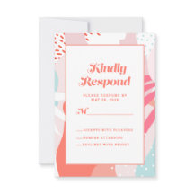 Coral Teal Artístico Geométrico | Abstrato moderno