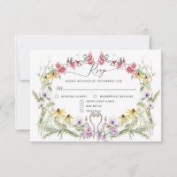 Coroa de Primavera de Flores Silvestres Tipografia