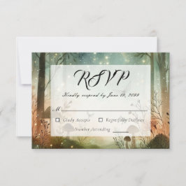Cartão RSVP Crepúsculo Sussurros da Floresta
