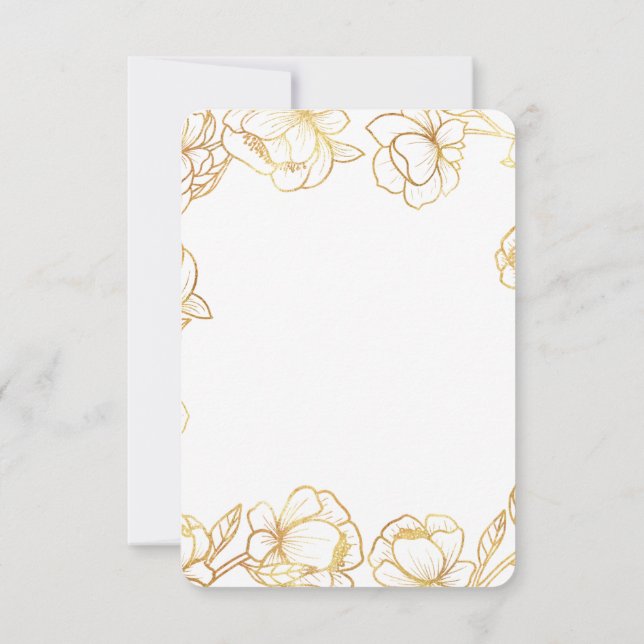Cartão RSVP Crie o seu próprio branco elegante (Verso)