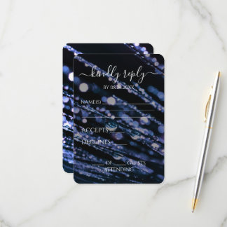 Cartão RSVP Crie o Seu Próprio - Ramos Embaçados com Efeito Bo