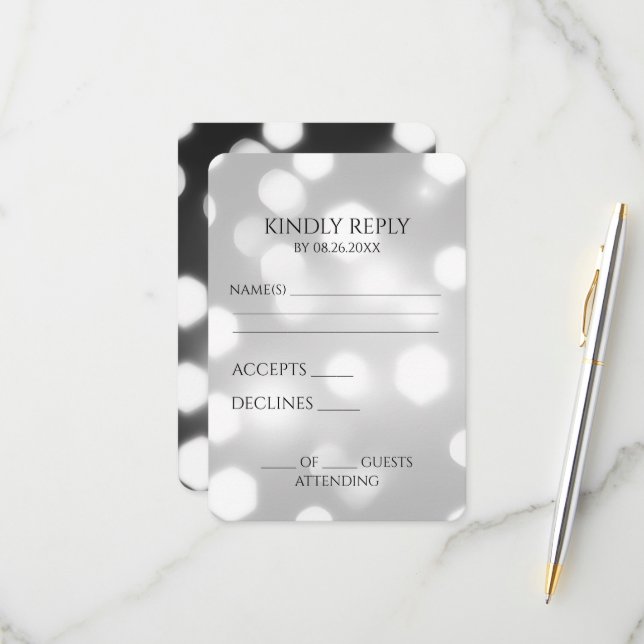 Cartão RSVP Crie o seu próprio traseiro no hexágono (Frente/Verso In Situ)