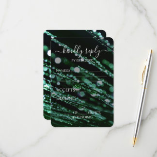 Cartão RSVP Crie o seu - Ramificações do Fosco do Bokeh