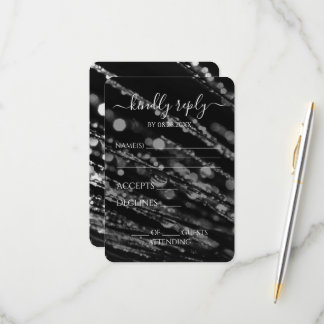 Cartão RSVP Crie o seu - Ramificações do Fosco do Bokeh