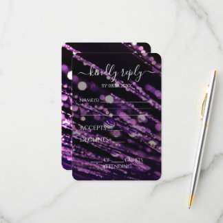 Cartão RSVP Crie o seu - Ramificações do Fosco do Bokeh