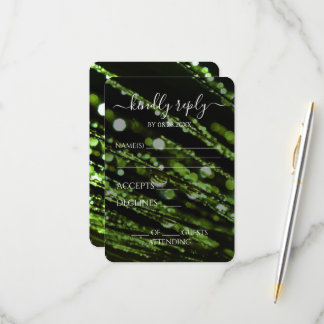 Cartão RSVP Crie o seu - Ramificações do Fosco do Bokeh