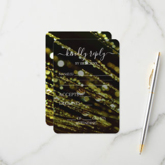 Cartão RSVP Crie o seu - Ramificações do Fosco do Bokeh