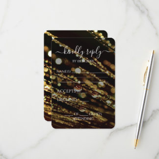 Cartão RSVP Crie o seu - Ramificações do Fosco do Bokeh