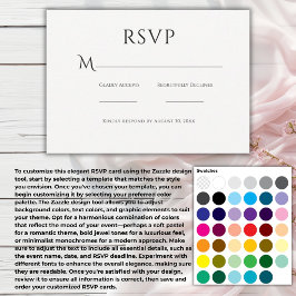 Cartão RSVP Crie Seu Próprio Casamento Moderno e Elegante