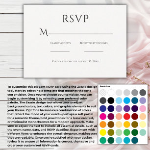 Cartão RSVP Crie Seu Próprio Casamento Moderno e Elegante