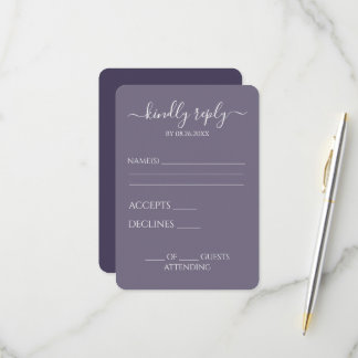 Cartão RSVP Crie Seu Próprio Casamento Simples