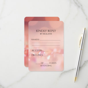 Cartão RSVP Crie seu próprio Miçanga rosa