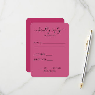 Cartão RSVP Crie seu próprio simples minimal personalizado