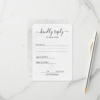 Cartão RSVP Crie Sua Própria Caligrafia Personalizada com Text