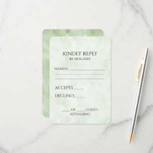 Cartão RSVP Crie sua própria textura Bonito de fundo verde