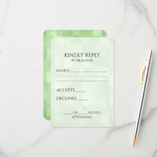 Cartão RSVP Crie sua própria textura verde clara