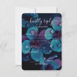 Cartão RSVP Crie Suas Próprias Flores Corajosas e Coloridas pa