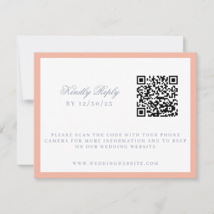 Cartão RSVP Crista de Casamento de Jardim Floral em Aquarela