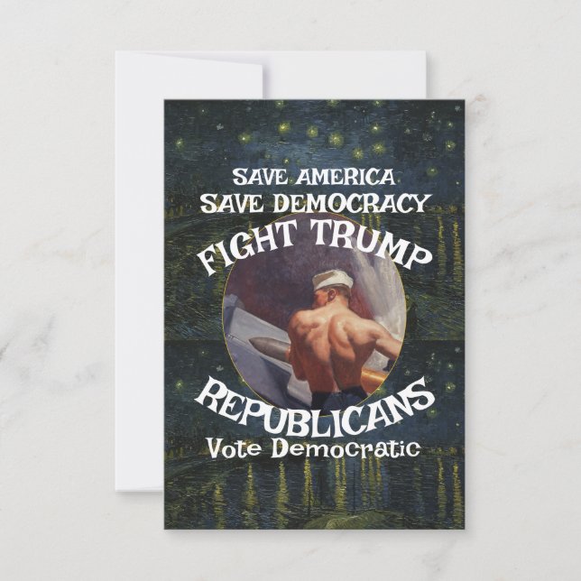 Cartão RSVP Czar Rua Mentiroso Trump POTUS Patriótico Trem MAG (Frente)