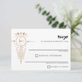 Cartão RSVP Dacil Celestial Wedding