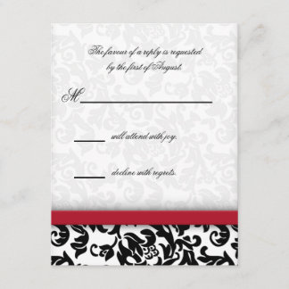 Cartão RSVP Damask Delight