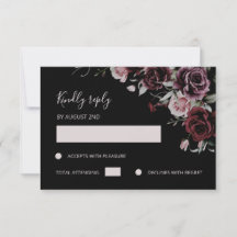 Dark Moody Romantic Watercolor Roses