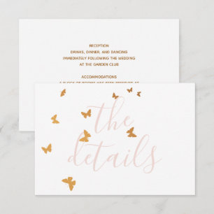 Cartão RSVP de Borboletas de Bolo de Casamento