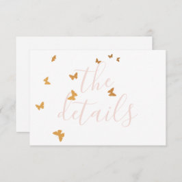 Cartão RSVP de Borboletas de Bolo de Casamento