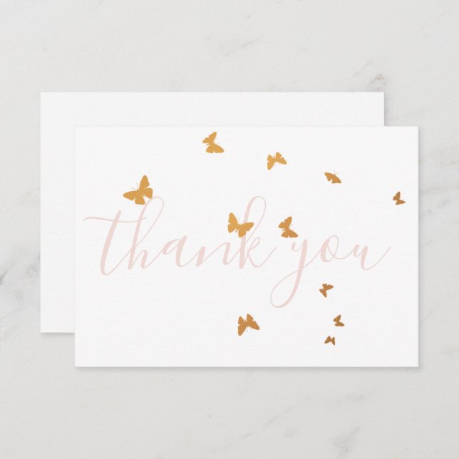 Cartão RSVP de Borboletas de Bolo de Casamento (Frente/Verso)