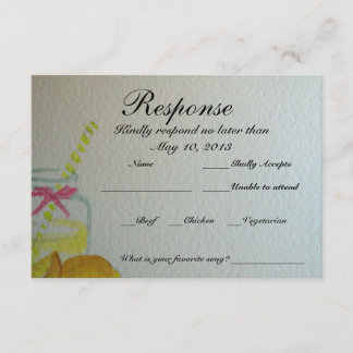 Cartão RSVP de Casamento