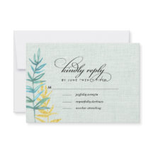 Cartão RSVP de Casamento Amarelo de Casa Floral de