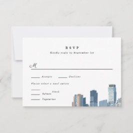 Cartão RSVP de Casamento Austin Texas