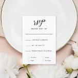 Cartão Rsvp de Casamento Branco Preto e Escrito Di<br><div class="desc">Tipo de letra com letra casual,  com pontos nas extremidades para os nomes dos casais. Personalize os nomes,  as cores e as fontes,  o tamanho e o posicionamento para se adequar ao seu evento. A cor de fundo e o backer também são personalizáveis ou adicionam uma foto.</div>