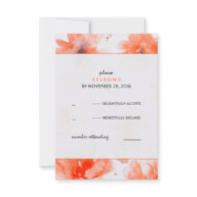 Cartão RSVP de Casamento Contemporâneo das Flores 