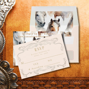 Cartão RSVP de Casamento Cor-de-Rosa Pink